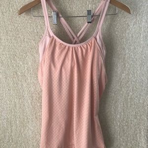 Blush pastel pink Criss-cross top